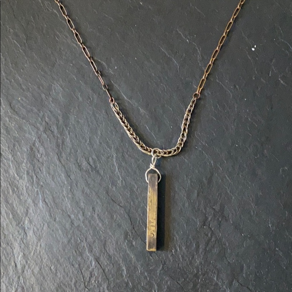 Janset Bilgin necklace w/vertical bar pendant